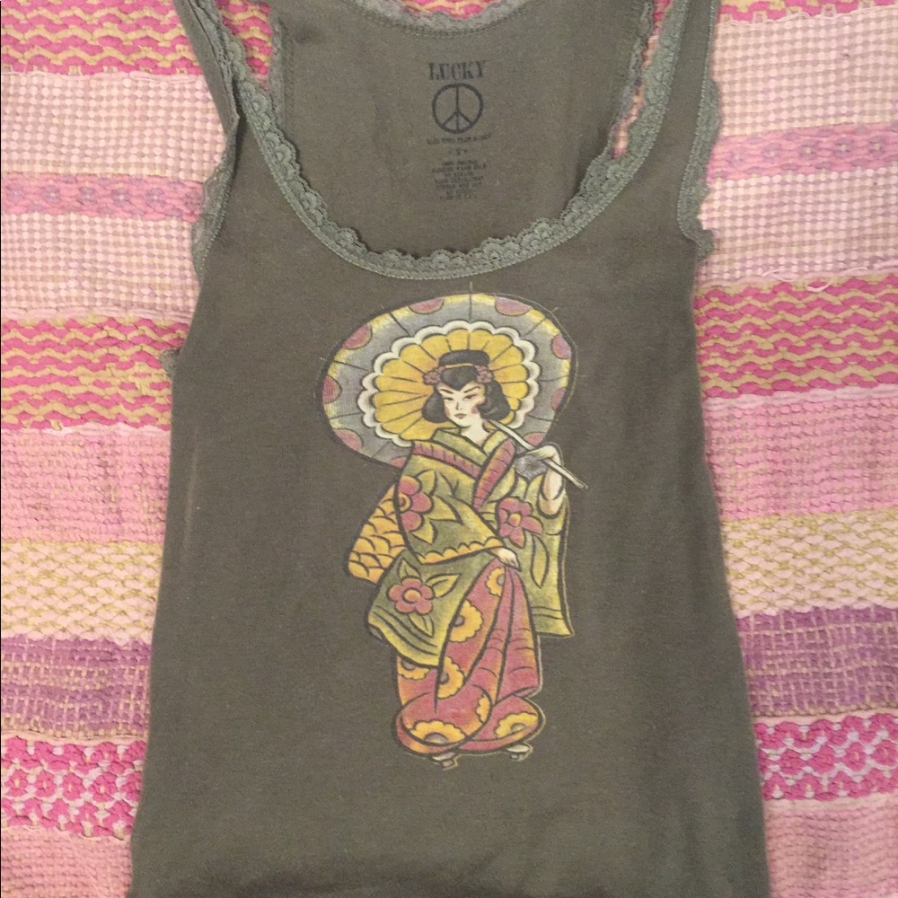 LUCKY BRAND GEISHA GIRL TANK TOP